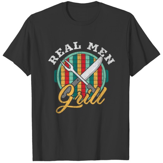 Real men barbecue - Vintage Style T Shirts