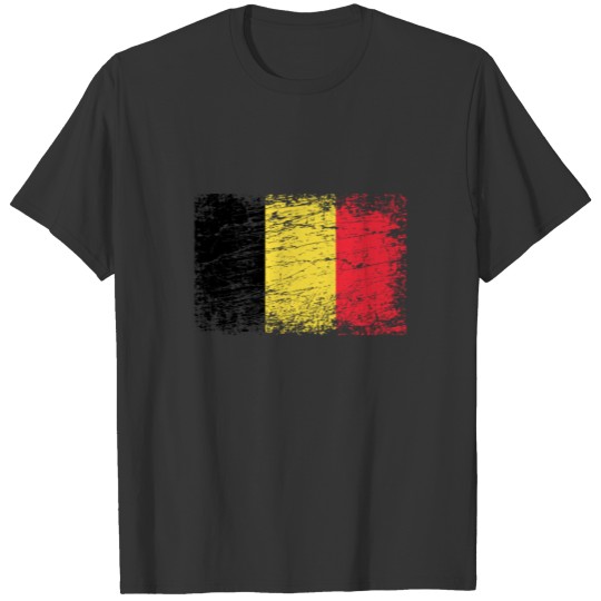 Belgium Belgian flag banner used-look T-shirt