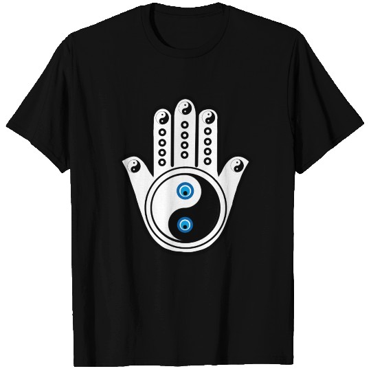 Ying Yang Hand of Hamsa T Shirts