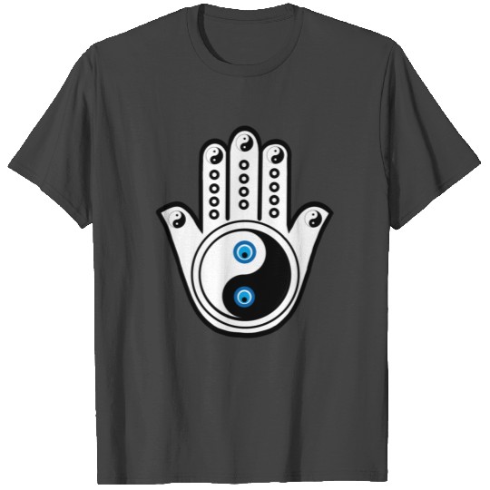 Ying Yang Hand of Hamsa T Shirts