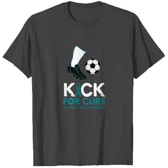 Ovarian Cancer-Kick For Cure Soccer Ball Design T Shirts