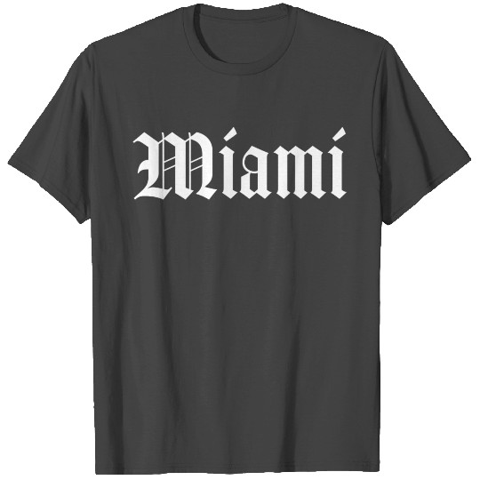 Miami Florida East Coast Script Script Gift T Shirts