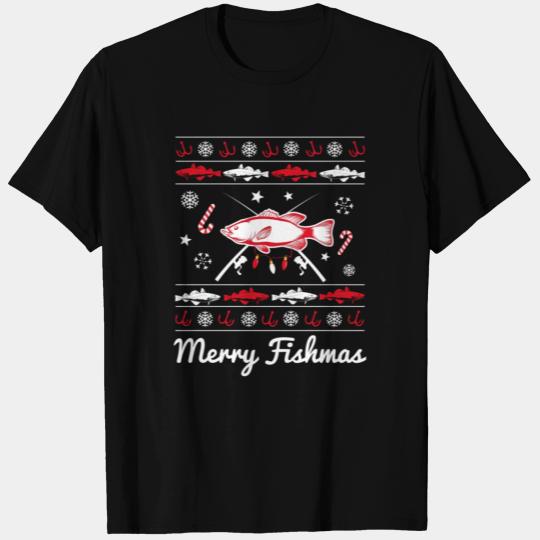 Fishing T Shirts Funny Merry Fishmas Christmas Fish