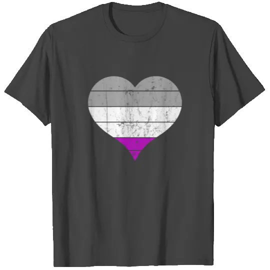 Vintage heart - asexual LGBT Gay Pride Ace T Shirts