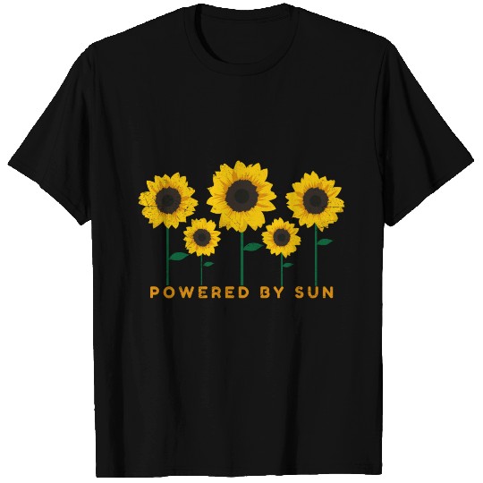 Sunflower Powered By Sun Summer Gift Idea T Shirts