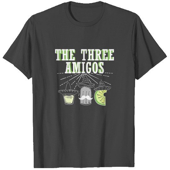 The Three amigos Vintage Salt Lime Tequila T Shirts