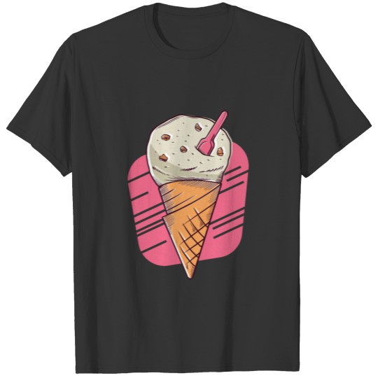 Straciatella ice cream cone ice cream cone pieces T-shirt