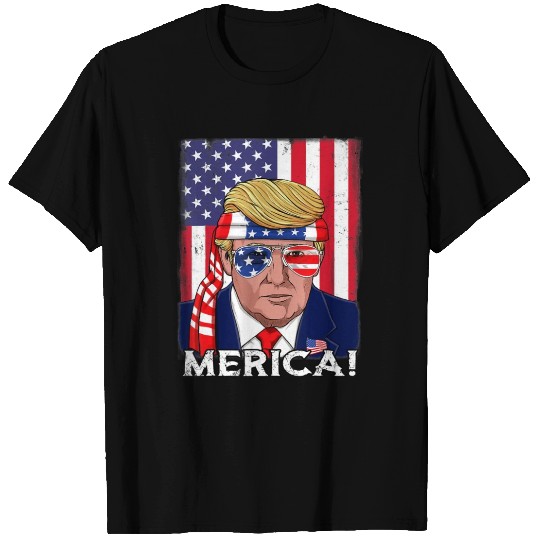 4th Of July Trump Merica USA Boys Girls Kids T Shirts