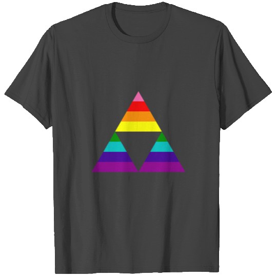 Zelda Inspired Rainbow Flag Triforce for Gay Pride T Shirts