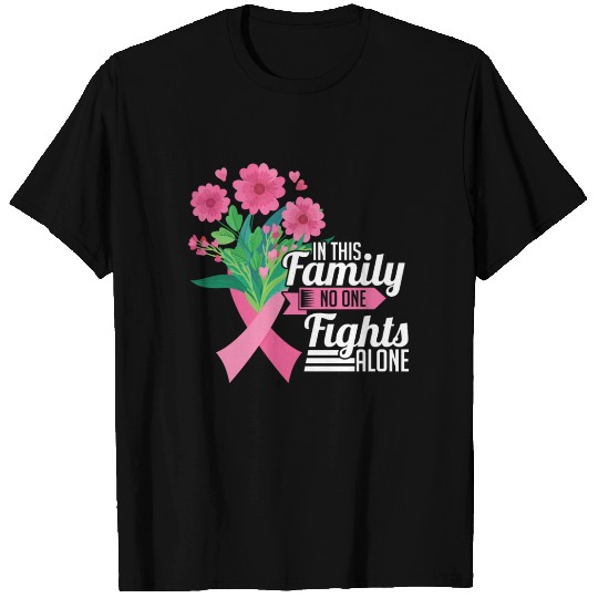 No One Fights Alone Breast Cancer Awareness T Shirts