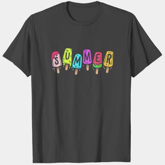 Summer Ice Cream Popsicle Frozen Food T Shirts
