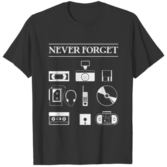 Never forget 80s retro vintage design design T-shirt