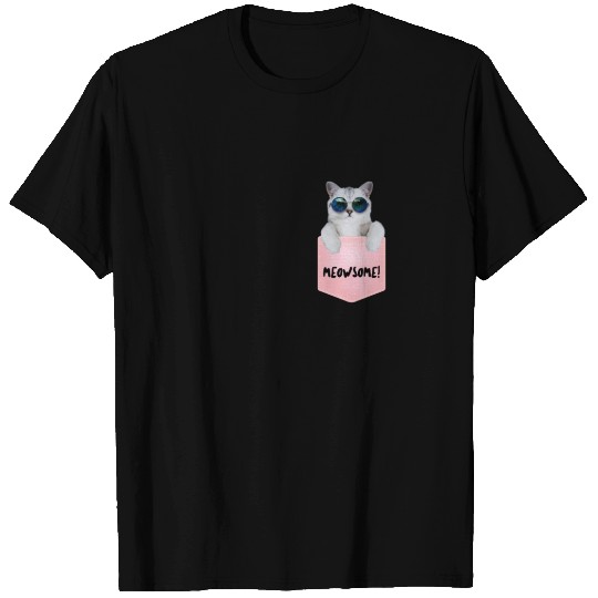 Cool cat in pocket T Shirts