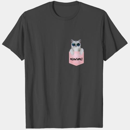 Cool cat in pocket T Shirts
