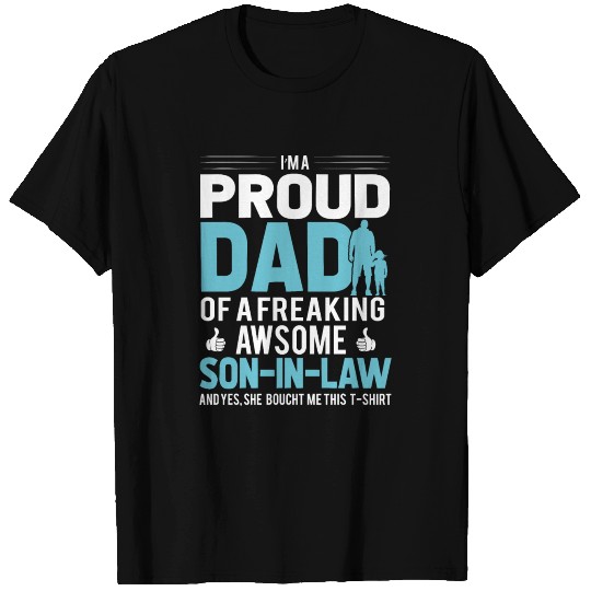 Proud Dad Awesome Son in law T Shirts