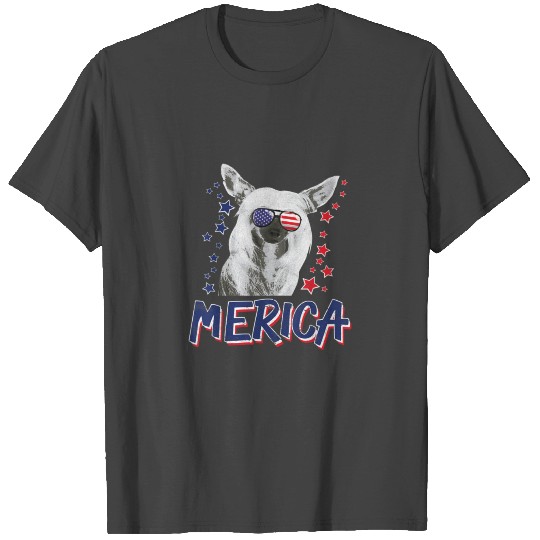 Merica Chinese Crested Dog 4th of July Usa T Shirts