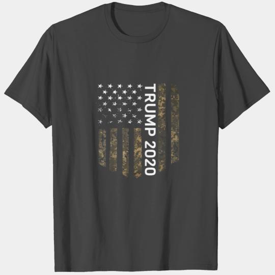 Patriotic American Flag Camo Trump 2020 T Shirts
