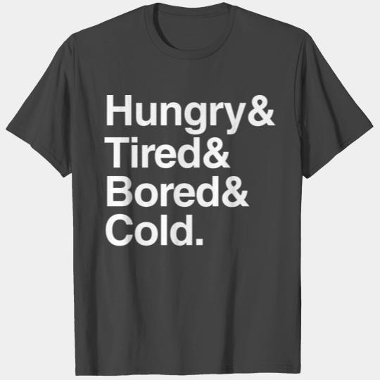 Hungry Tired Bored Cold Lazy Sloth Sleepy Coffee T Shirts