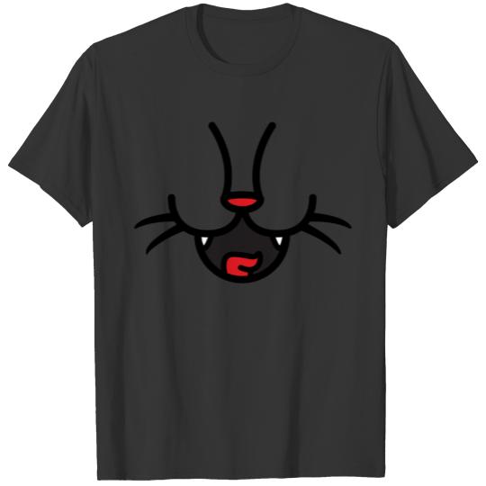 Smiling Cat KittenFace Mouth Protection Mask T-shirt