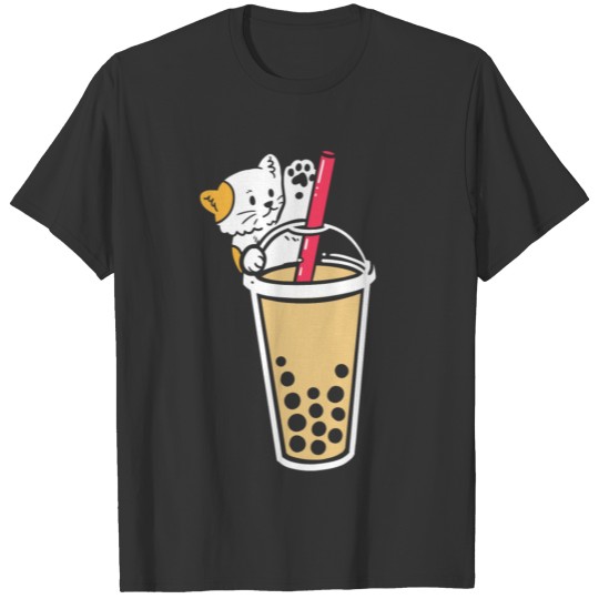 Boba Bubble Drink Cat Neko Kawaii T-shirt