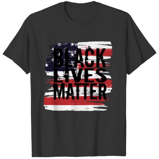 Black Lives Matter USA Flag T-shirt