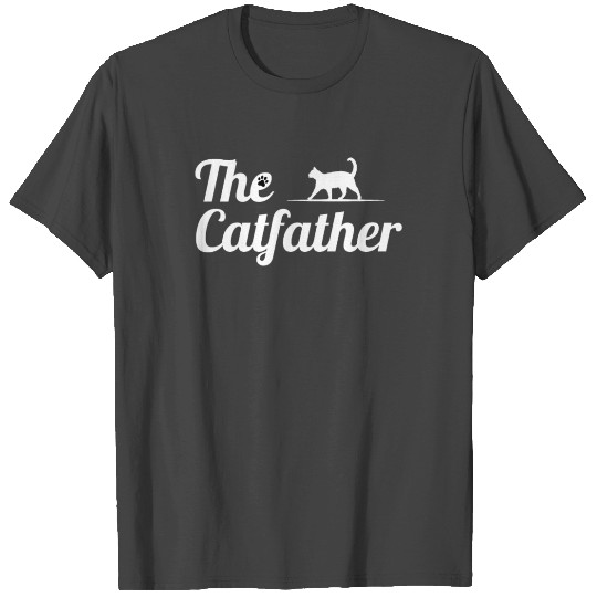 Mens The Catfather T Shirts Funny Cat Dad Gift T Shirts