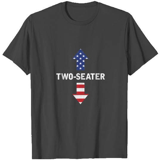 Two Seater Arrow 4th of July American Flag T Shirts