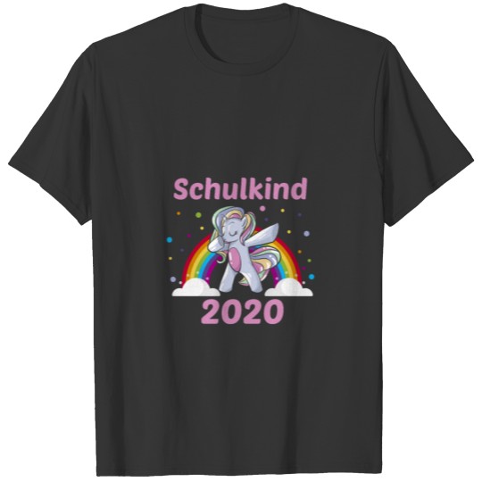 Schoolchild 2020 Dabbing Unicorn school enrolment T-shirt