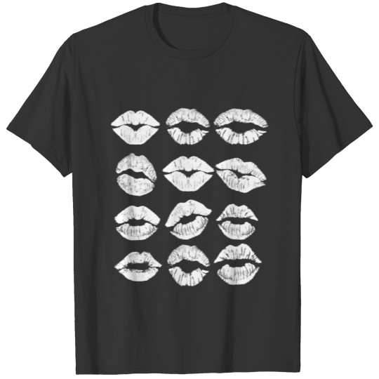 kiss kisses kissing mouth lips sensual T-shirt