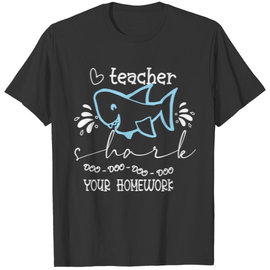 Perfect Great Best Teacher Shark Doo School Gift T Shirts
