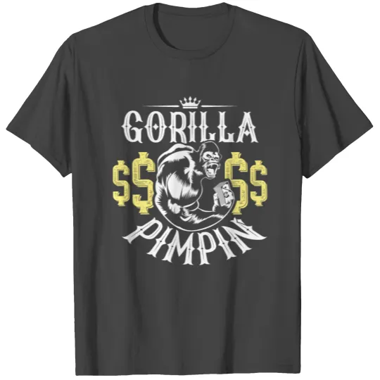 Gorilla Pimpin Hip Hop Boss Pimp T Shirts