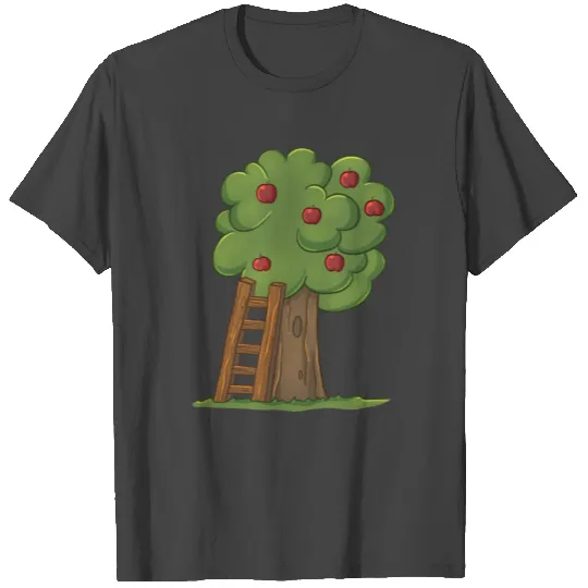 Apple Harvest Apple Tree With Ladder T Shirts