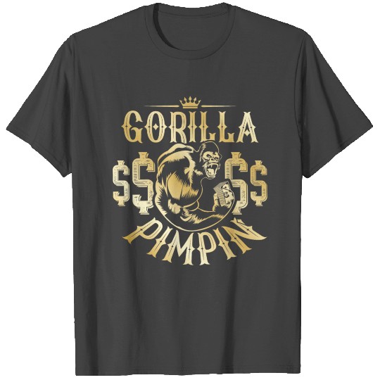 Gorilla Pimpin Hip Hop Pimps T Shirts
