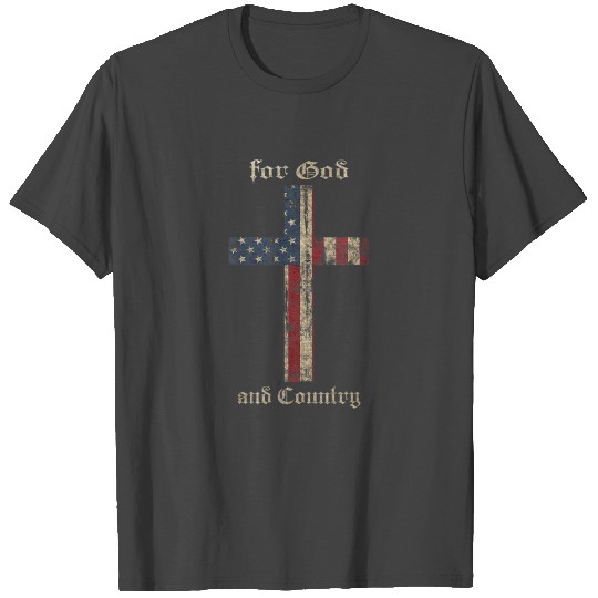 Womens for God and Country Cross American T Shirts