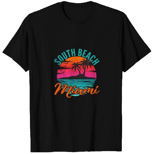 South Beach Miami Florida Sunset Vacation T Shirts