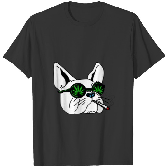 Dog Sunglasses Smoking 420 Cool Gift Weed shirt T-shirt