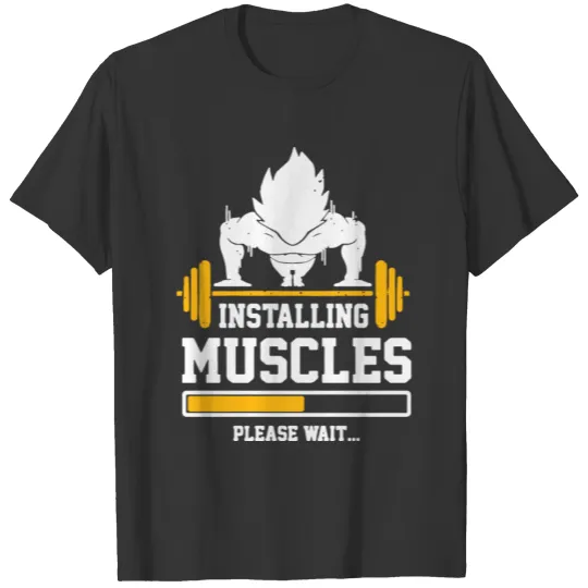 Dragonball install muscle , Goku's Gym Saiyan Fit T Shirts