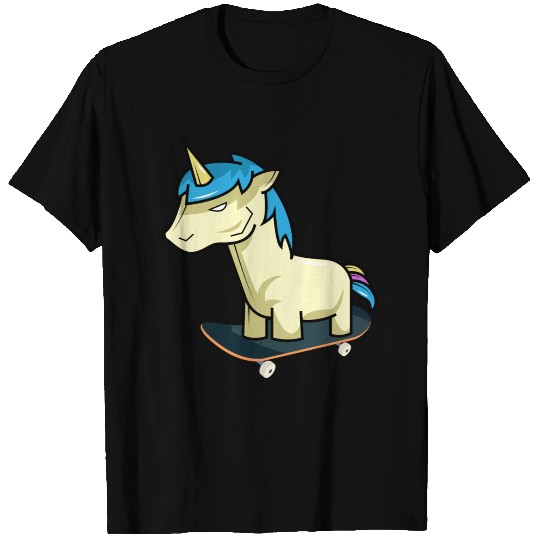 Evil Unicorn Skater Skateboard T Shirts