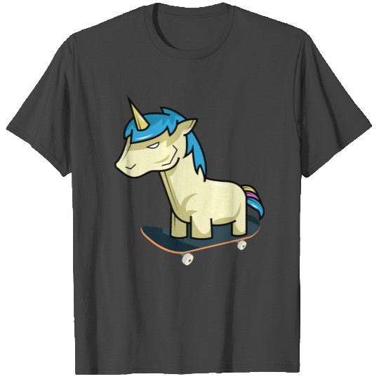 Evil Unicorn Skater Skateboard T Shirts