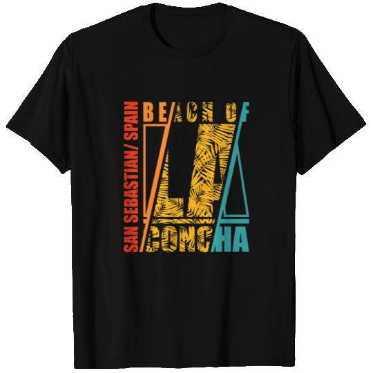 La Concha San Sebastian Spain Mediterranean Beach T Shirts