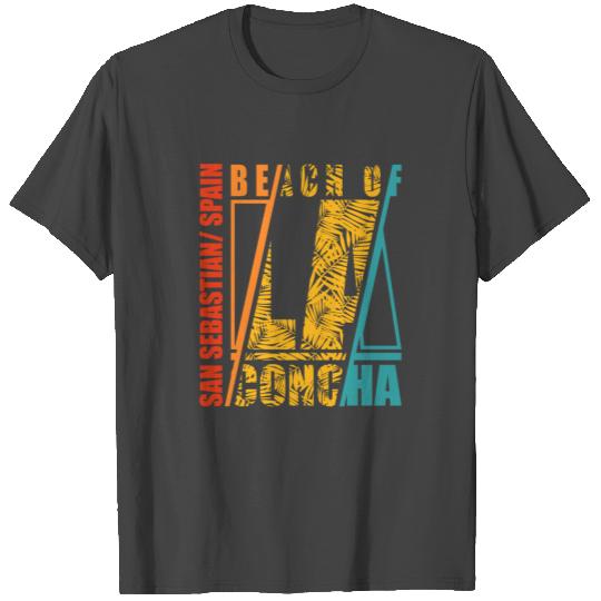 La Concha San Sebastian Spain Mediterranean Beach T Shirts