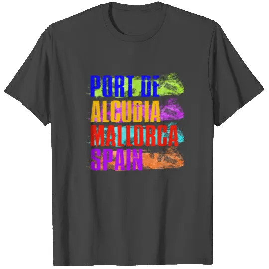 Port De Alcudia Mallorca Spain Mediterranean Beach T Shirts