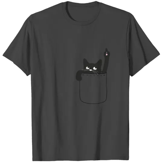T Shirts cat pocket makes a finger gift idea