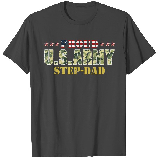 Vintage Proud Step Dad U S Army T Shirts Veteran