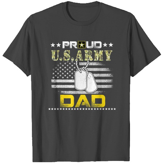 Vintage Proud Dad U S Army Veteran Flag Gif T Shirts