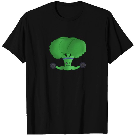 Weight Lifting Kawaii Broccoli T Shirts