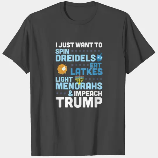 Impeach Trump T Shirts for Hanukkah Funny Chanukah
