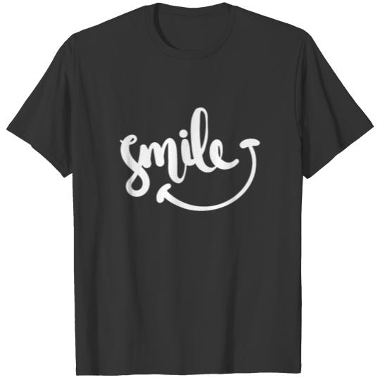 Smile Funny Statement Smiley Tee-Gift Women Kids M T-shirt