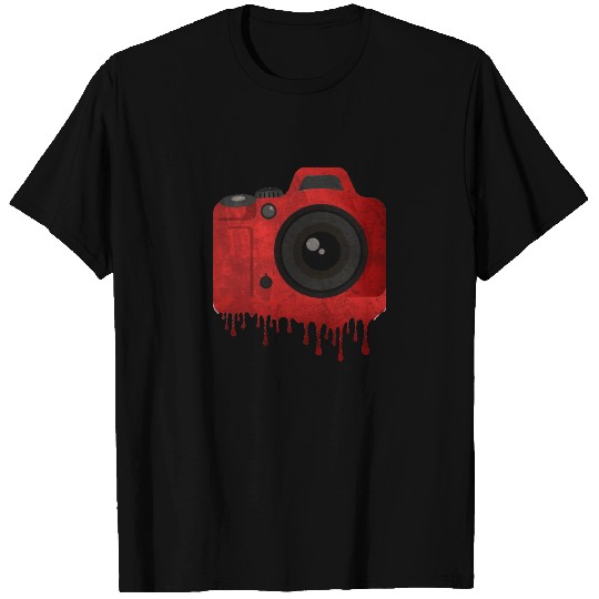 Red splatter camera T Shirts