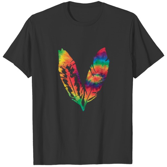 Tie Dye feather T Shirts